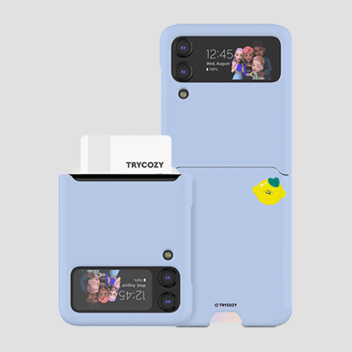 [TryCozy]트라이코지 후르츠 프렌즈 베이직 갤럭시Z플립시리즈 카드 3D곡면하드케이스